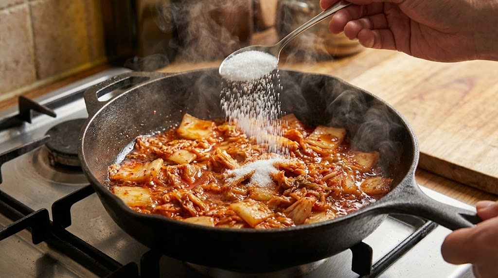 adding sugar to kimchi mistake