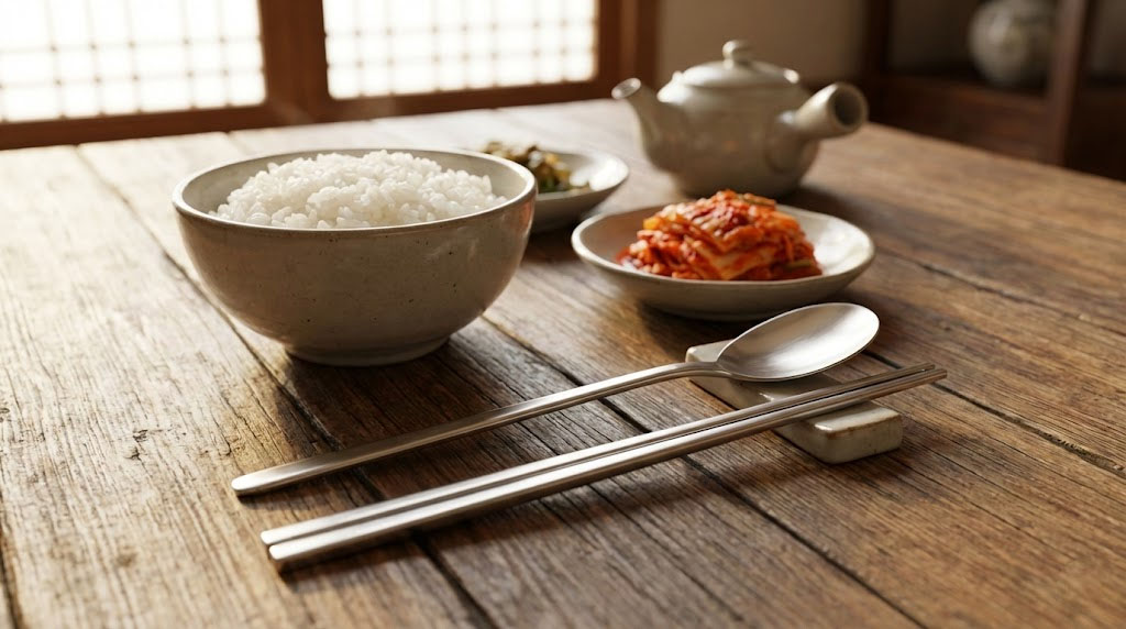 traditional Korean Sujeo set on a dining table
